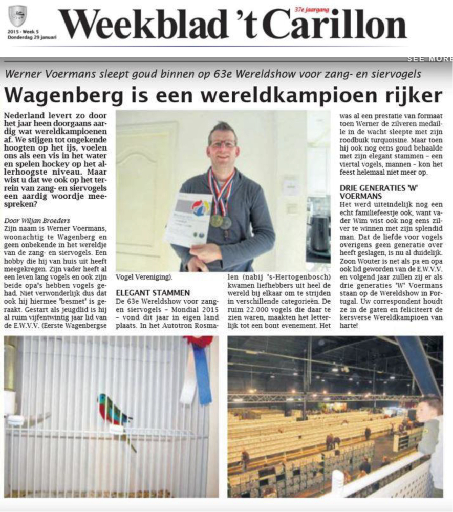 Werner Voermans kampioen in 2015